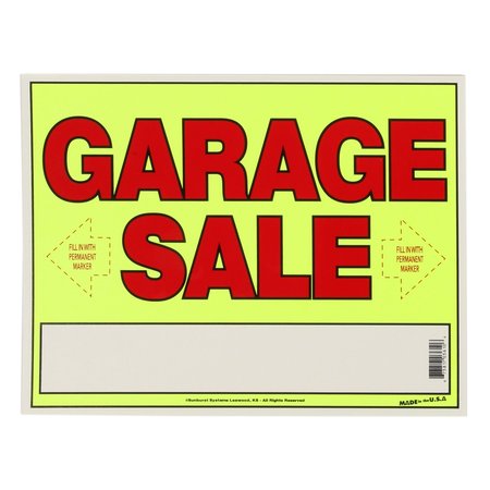 SUNBURST SYSTEMS Sign Garage Sale 11 in x 14 in 3610